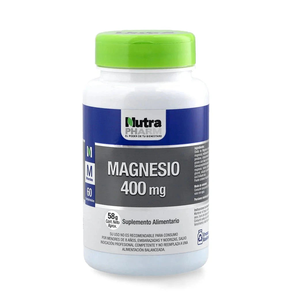 Magnesio 400 mg x 60 comprimidos Nutra Pharm
